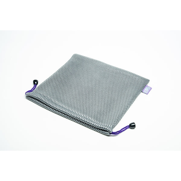 メッシュ製ヘッドホンポーチ Silver×Purple【HP-04】