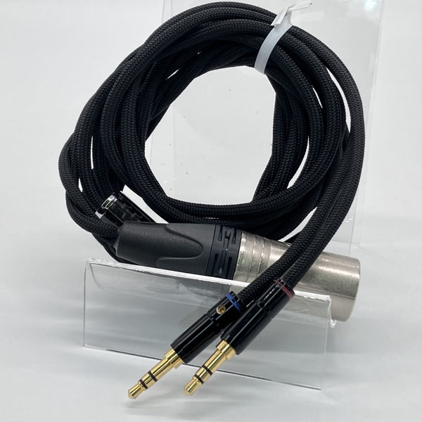 【中古】KK CABLE HH-V HIFI 4-Pin XLR バランスオス-2 x 3.5mmバージョン アップグレードケーブル【秋葉原】