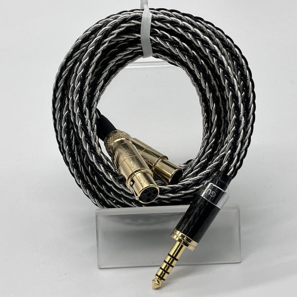【中古】7N単結晶銅+7N単結晶銀混合編組ケーブル miniXLR4pin×2-4.4ｍｍ【秋葉原】